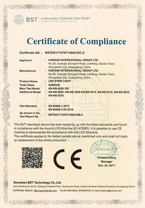 UL-certificaat,Certificaat,CE-certificaat voor LED-TL-buis 4,
18062110,
KARNAR INTERNATIONAL GROUP LTD