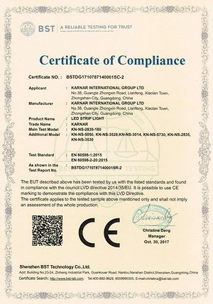 UL certifikát,UL certifikát,Certifikát CE pre svetlo LED kokosovej palmy 4,
18062110,
KARNAR INTERNATIONAL GROUP LTD