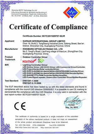 CE Daim Ntawv Pom Zoo,UL Certificate,EMC LVD cov ntawv qhia rau LED pannel lub teeb 4,
IMAGE0013,
KARNAR THOOB GROUP LTD