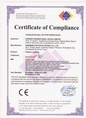 CE Tusi Faamaonia,GS Certificate,ROSH tusi pasi faamaonia mo le malamalama uila 6,
f-LVD,
KARNAR INTERNATIONAL GROUP LTD